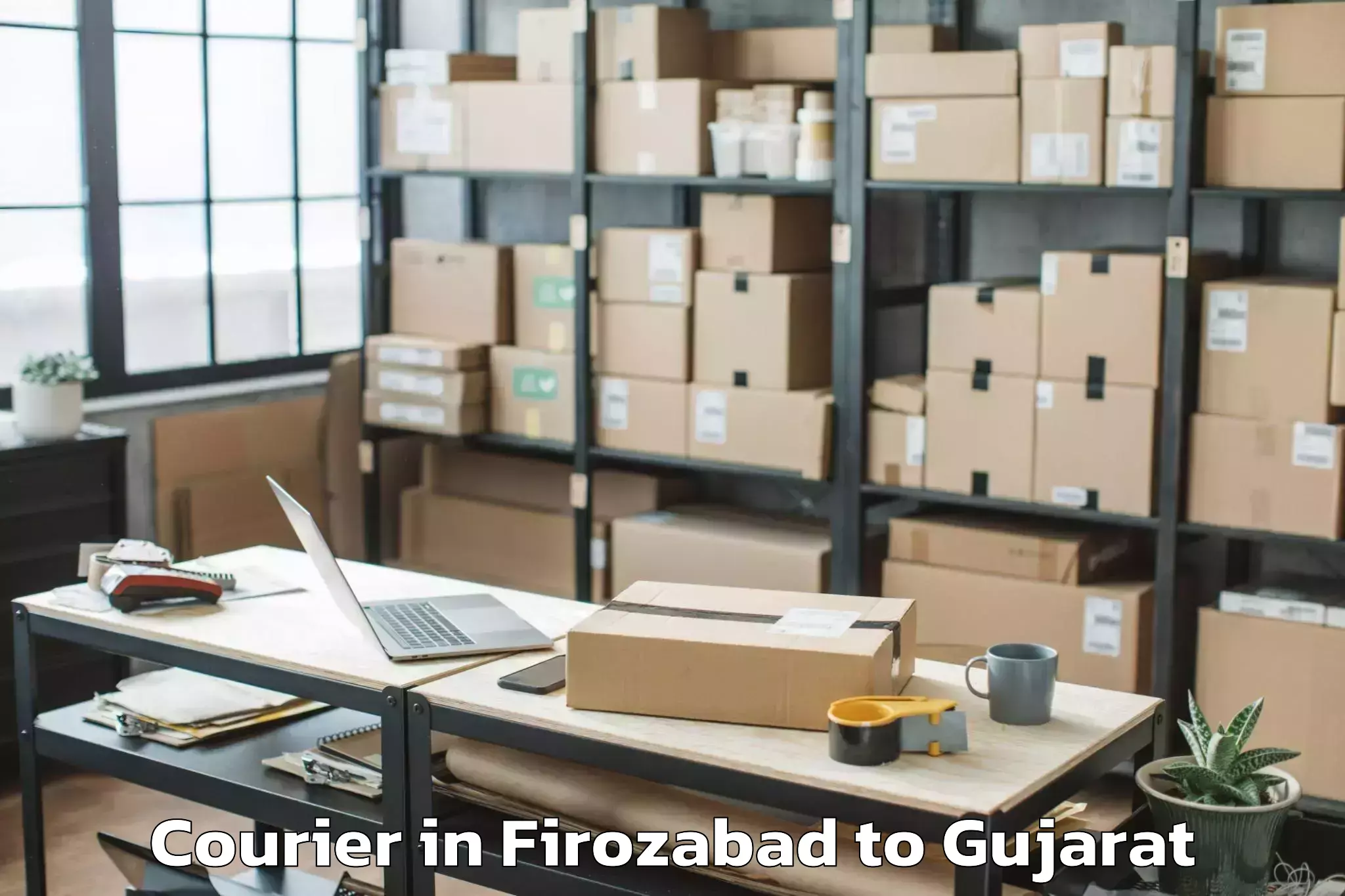 Easy Firozabad to Surat Courier Booking